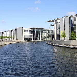 Band des Bundes, le Ruban fédéral, nouveau quartier gouvernemental, Paul Löbe Haus et Marie Elisabeth Lüders Haus