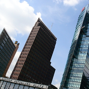 Tours de Renzo Piano, Hans Kollhoff et Helmut Jahn sur la Potsdamer Platz