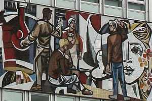 Fries 'Unser Leben' Haus des Lehrers am Alexanderplatz, Frise 'Notre vie' de la Maison de l'enseignant